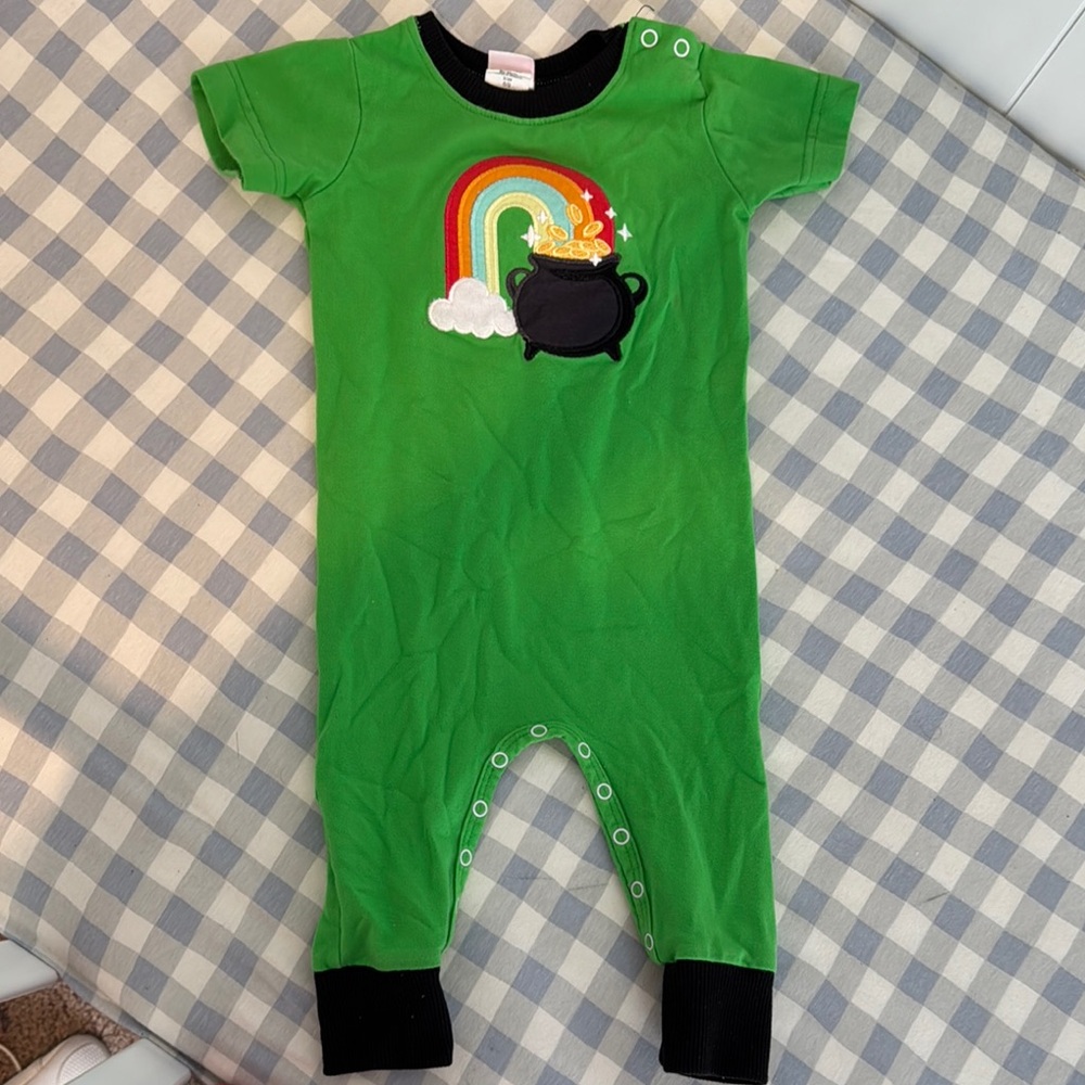 Pot of gold appliqué romper